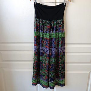 Angie Women's Colorful Rayon Bohemian Maxi Skirt Size S